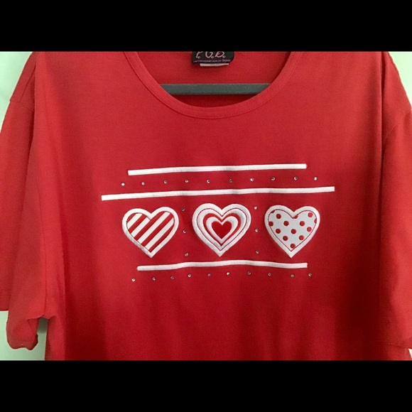 ❣️for your Valentine, Tee heavy duty Embroidered, scattered rhinestone - Picture 9 of 11